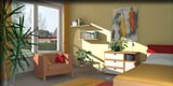 Innenraum Bewohnerzimmer